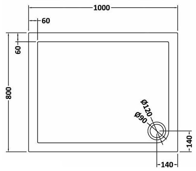 Venice 1000 x 800mm Sliding Door Shower Enclosure + Pearlstone Tray