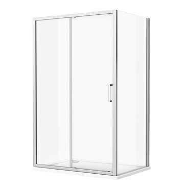 Venice 1000 x 800mm Sliding Door Shower Enclosure + Pearlstone Tray