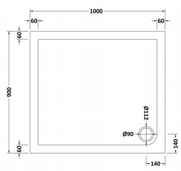 Venice 1000 x 900mm Sliding Door Shower Enclosure + Pearlstone Tray