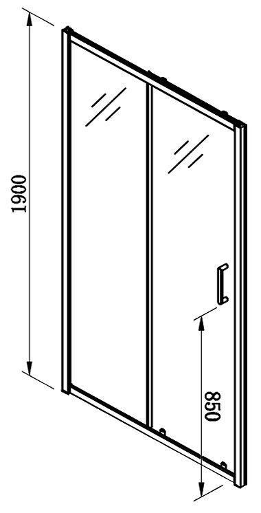 Venice 1100 x 1900 Sliding Shower Door