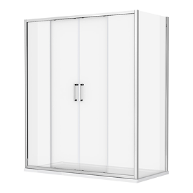 Venice 1400 x 800mm Double Sliding Door Shower Enclosure without Tray