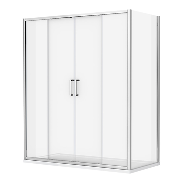 Venice 1400 x 800mm Double Sliding Door Shower Enclosure without Tray