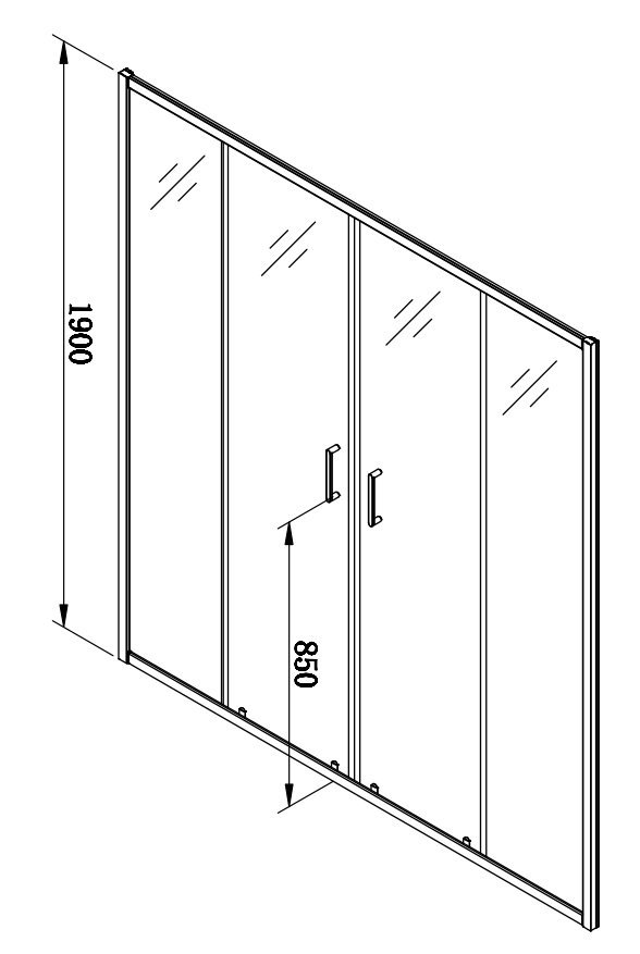 Venice 1500 x 1900 Double Sliding Shower Door