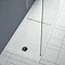 Venice 1600 x 800 Matt Black Abstract Grid Wet Room (incl. Screen, Side Panel + Tray) Profile Large