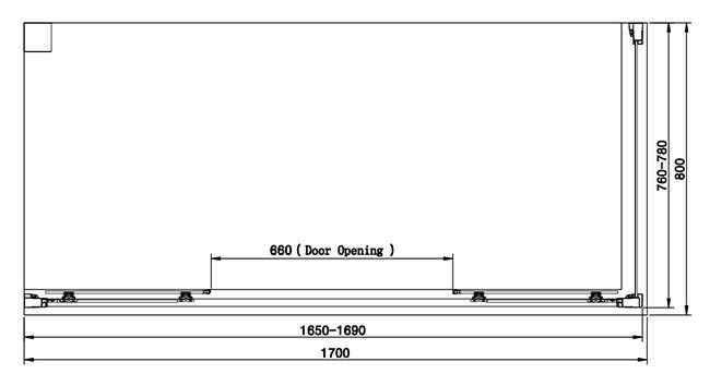 Venice 1700 x 800mm Double Sliding Door Shower Enclosure + Pearlstone Tray