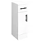 Venice 250x300mm Gloss White Cupboard Unit with Matt Black Handles Large Image