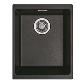 Venice 370 x 460mm Granite Black 1.0 Undermount Kitchen Sink & Waste