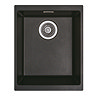 Venice 370 x 460mm Granite Black 1.0 Undermount Kitchen Sink & Waste