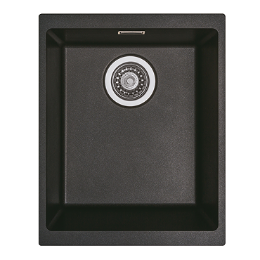 Venice 370 x 460mm Granite Black 1.0 Undermount Kitchen Sink + Waste