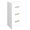 Venice 350x300mm Gloss White 3 Drawer Unit with Brushed Brass Handles Large Image