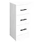 Venice 350x300mm White 3 Drawer Unit with Matt Black Handles Large Image