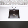 Venice 370 x 460mm Granite Gunmetal 1.0 Undermount Kitchen Sink & Waste