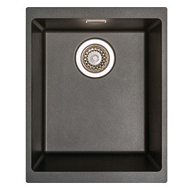 Venice 370 x 460mm Granite Gunmetal 1.0 Undermount Kitchen Sink & Waste