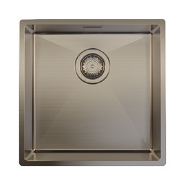 Venice 430 x 430mm Gunmetal 1.0 Undermount Kitchen Sink + Waste