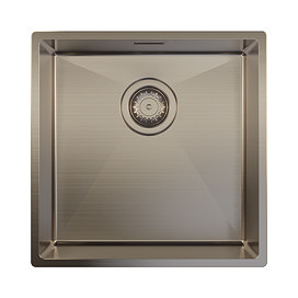 Venice 430 x 430mm Gunmetal 1.0 Undermount Kitchen Sink + Waste