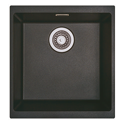 Venice 430 x 460mm Granite Black 1.0 Undermount Kitchen Sink & Waste