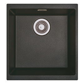 Venice 430 x 460mm Granite Black 1.0 Undermount Kitchen Sink & Waste