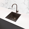 Venice 430 x 460mm Granite Gunmetal 1.0 Undermount Kitchen Sink & Waste