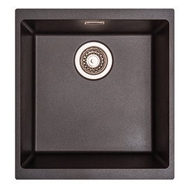 Venice 430 x 460mm Granite Gunmetal 1.0 Undermount Kitchen Sink & Waste