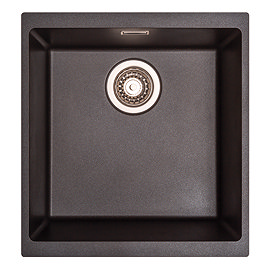 Venice 430 x 460mm Granite Gunmetal 1.0 Undermount Kitchen Sink & Waste