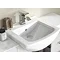 Venice 460 Gloss White Vanity with Matt Black Handle (Unit Depth 300mm)  Profile Large Image