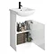 Venice 460 Gloss White Vanity with Matt Black Handle (Unit Depth 300mm)  Standard Large Image