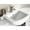 Venice 460 Gloss White Vanity with Brushed Brass Handle (Unit Depth 300mm)  Profile Large Image