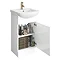 Venice 460 Gloss White Vanity with Brushed Brass Handle (Unit Depth 300mm)  Standard Large Image