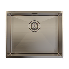 Venice 530 x 430mm Gunmetal 1.0 Undermount Kitchen Sink + Waste