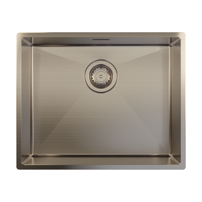 Venice 530 x 430mm Gunmetal 1.0 Undermount Kitchen Sink + Waste