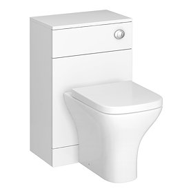 Venice 500x300mm White Gloss BTW Toilet Unit incl. Cistern + Modern Pan Large Image