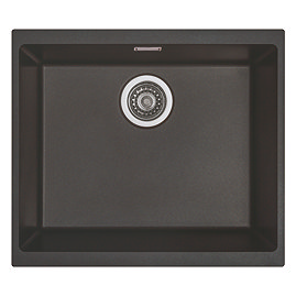 Venice 530 x 460mm Granite Gunmetal 1.0 Undermount Kitchen Sink & Waste