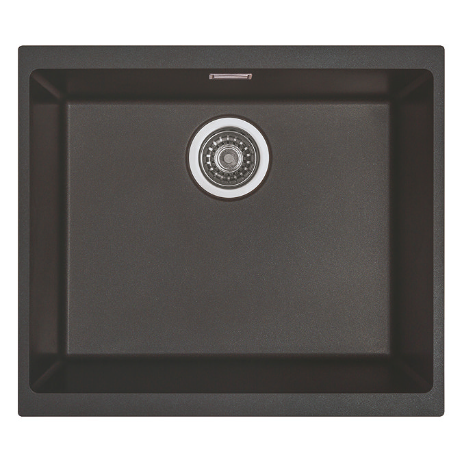 Venice 530 x 460mm Granite Gunmetal 1.0 Undermount Kitchen Sink & Waste