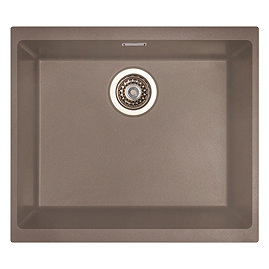 Venice 530 x 460mm Granite Taupe 1.0 Undermount Kitchen Sink & Waste