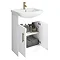 Venice 560mm Gloss White Vanity Unit with Brushed Brass Handles + Toilet Package  Newest Large Image