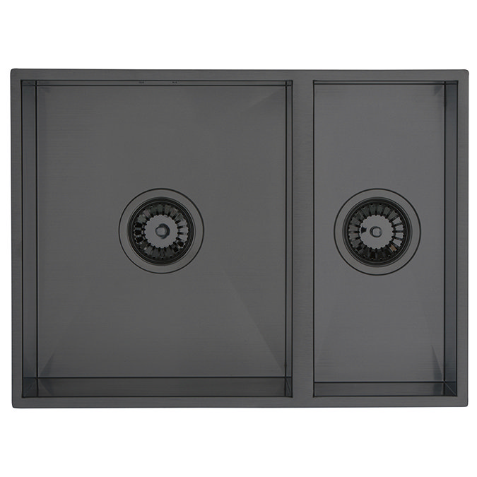 Venice 580 x 430mm Gunmetal 1.5 Undermount/Inset Kitchen Sink + Waste