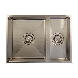 Venice 580 x 430mm Gunmetal 1.5 Undermount/Inset Kitchen Sink + Waste