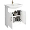 Venice 665 Gloss White Vanity with Brushed Brass Handles (Unit Depth 300mm)  Feature Large Image