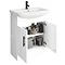 Venice 665 Gloss White Vanity with Matt Black Handles (Unit Depth 300mm)  Standard Large Image