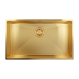 Venice 730 x 430mm Brushed Brass 1.0 Undermount Kitchen Sink + Waste