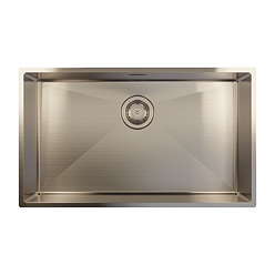 Venice 730 x 430mm Gunmetal 1.0 Undermount Kitchen Sink + Waste
