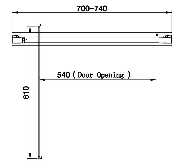 Venice 760 x 1900 Pivot Shower Door