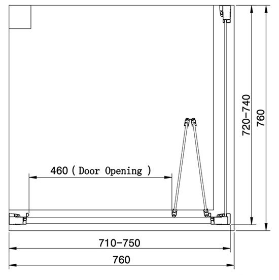 Venice 760 x 760mm Bi-Fold Door Shower Enclosure + Pearlstone Tray