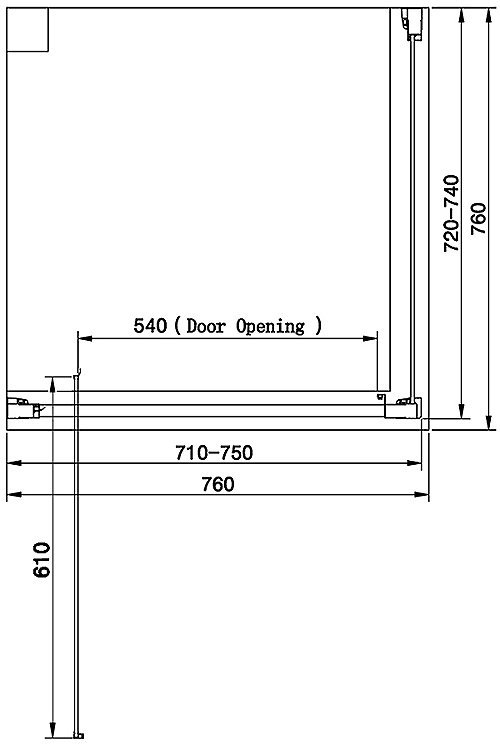 Venice 760 x 760mm Pivot Door Shower Enclosure + Pearlstone Tray