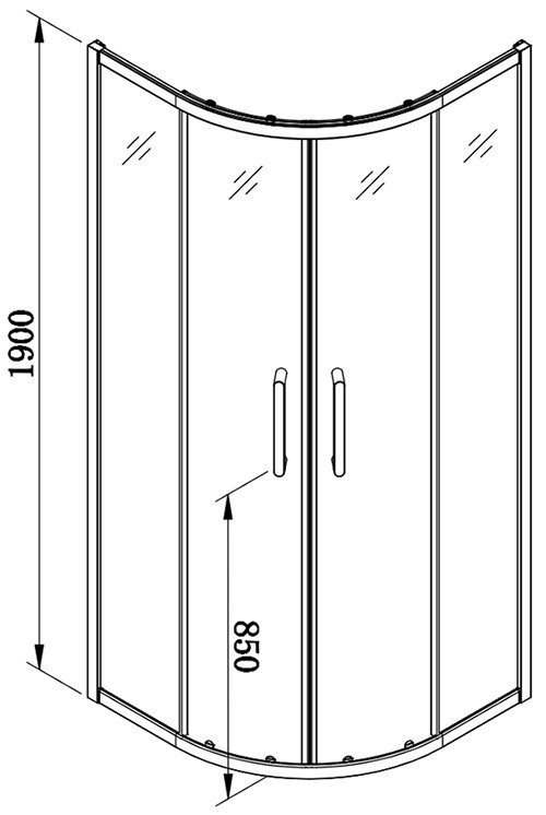 Venice 760 x 900mm Offset Quadrant Shower Enclosure