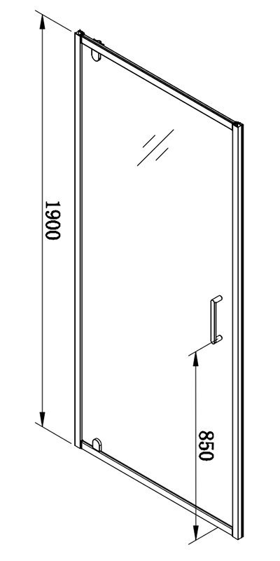 Venice 800 x 1900 Pivot Shower Door