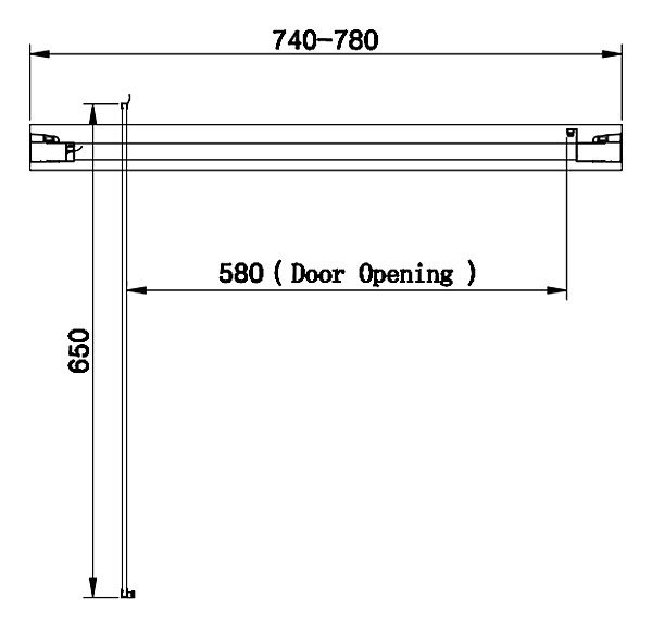 Venice 800 x 1900 Pivot Shower Door