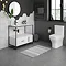 Venice 900 Black Frame Basin Washstand with Toilet Large Image