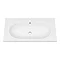 Venice 900 Wall Hung Basin with Brushed Brass Towel Rail Frame inc. Tap + Bottle Trap  Profile Large