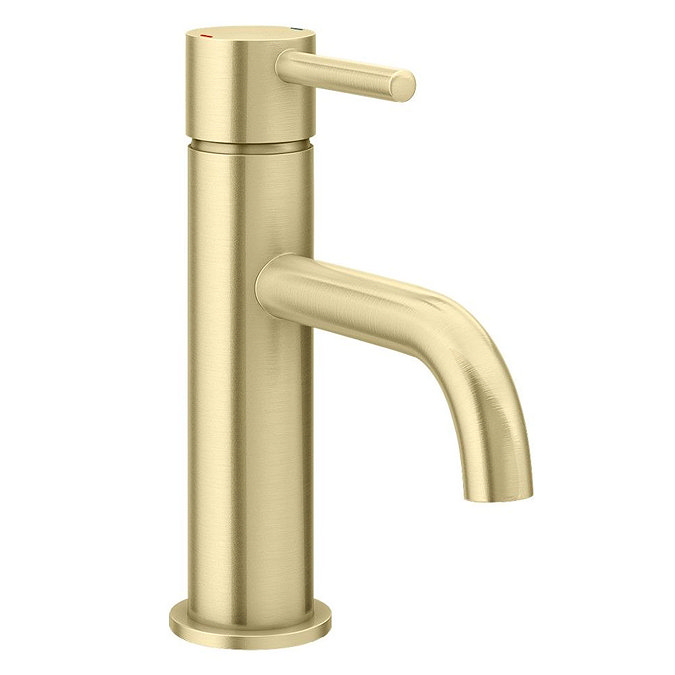 Venice 900 Wall Hung Basin with Brushed Brass Towel Rail Frame inc. Tap + Bottle Trap  Feature Large